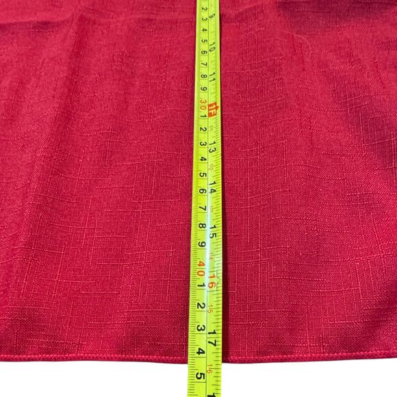 Vtg Brass Christmas Tree Cut Out Napkin Rings Holder Cloth Napkins Red Green LOT - Picture 6 of 11